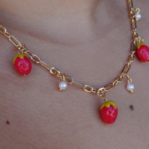 Collar - Charm Frutillas