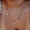 Collar - Charm Hongos Rosa