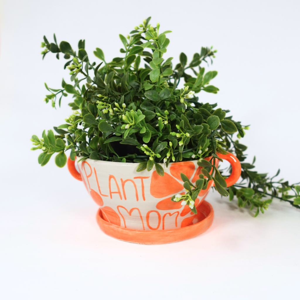 Maceta Plant Mom Naranja