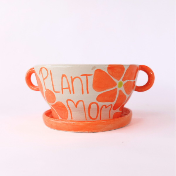 Maceta Plant Mom Naranja