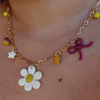Collar - Charm Flor blanca